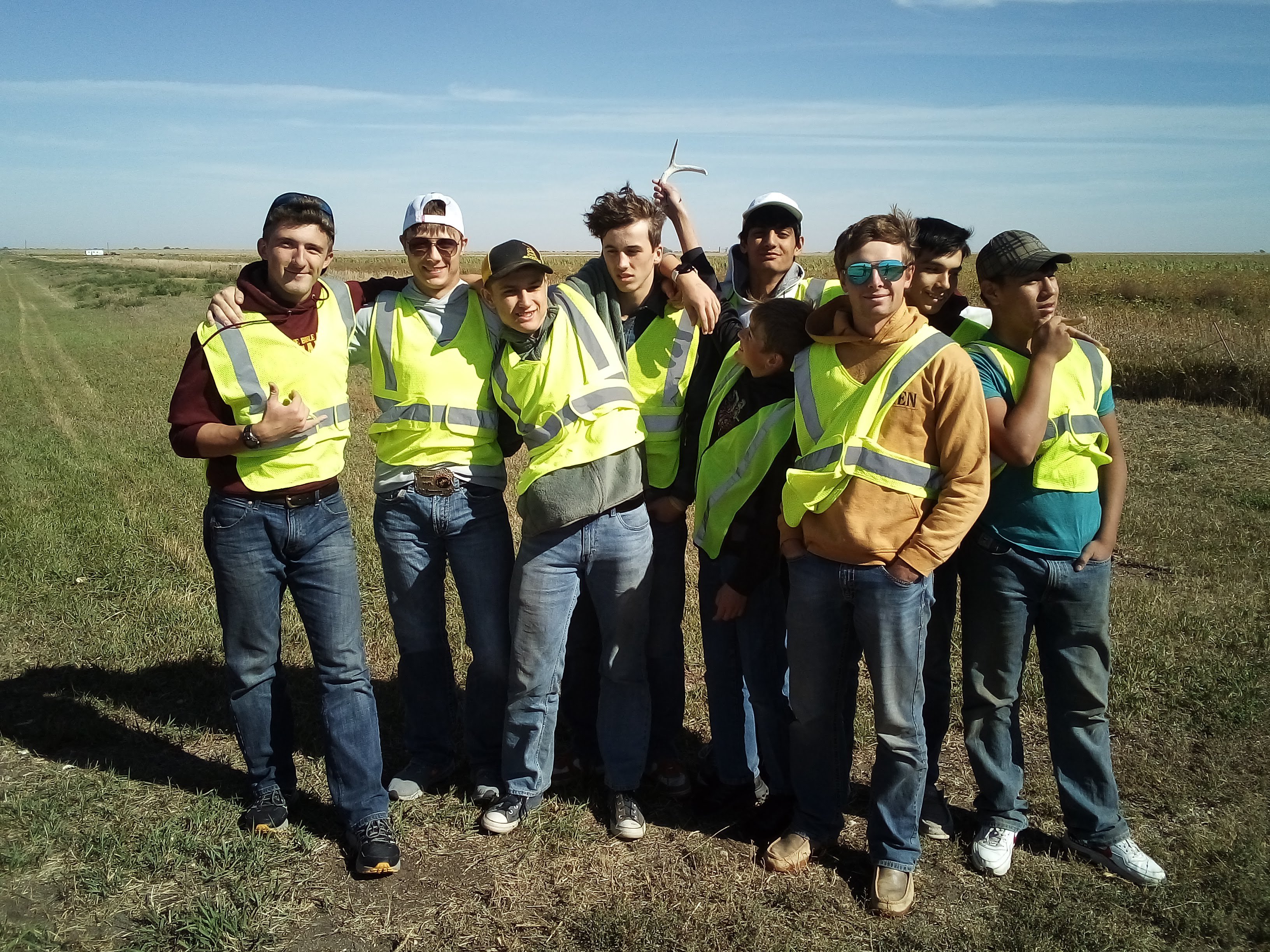 SBA students during an outdoor service project